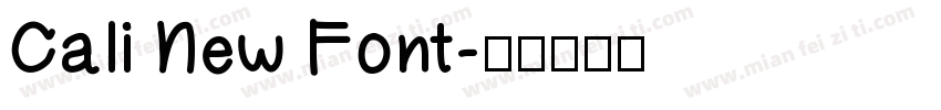 Cali New Font字体转换
